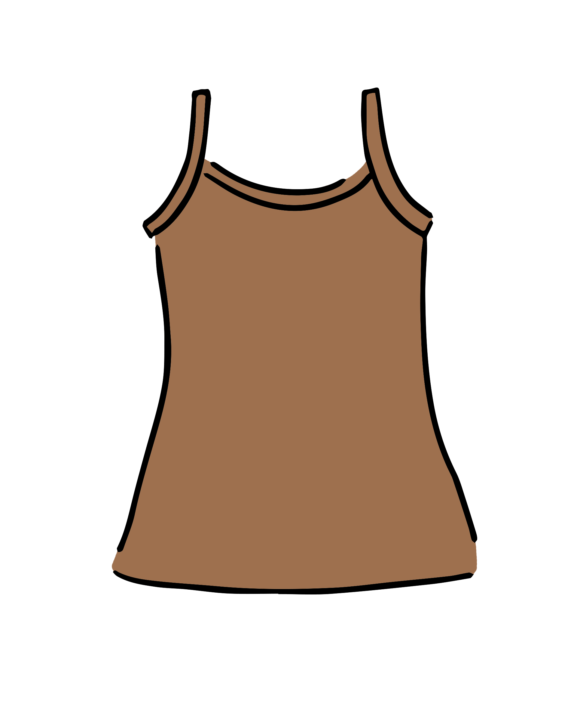 Drawing of Thunderpants Camisole in Hazelnut color.