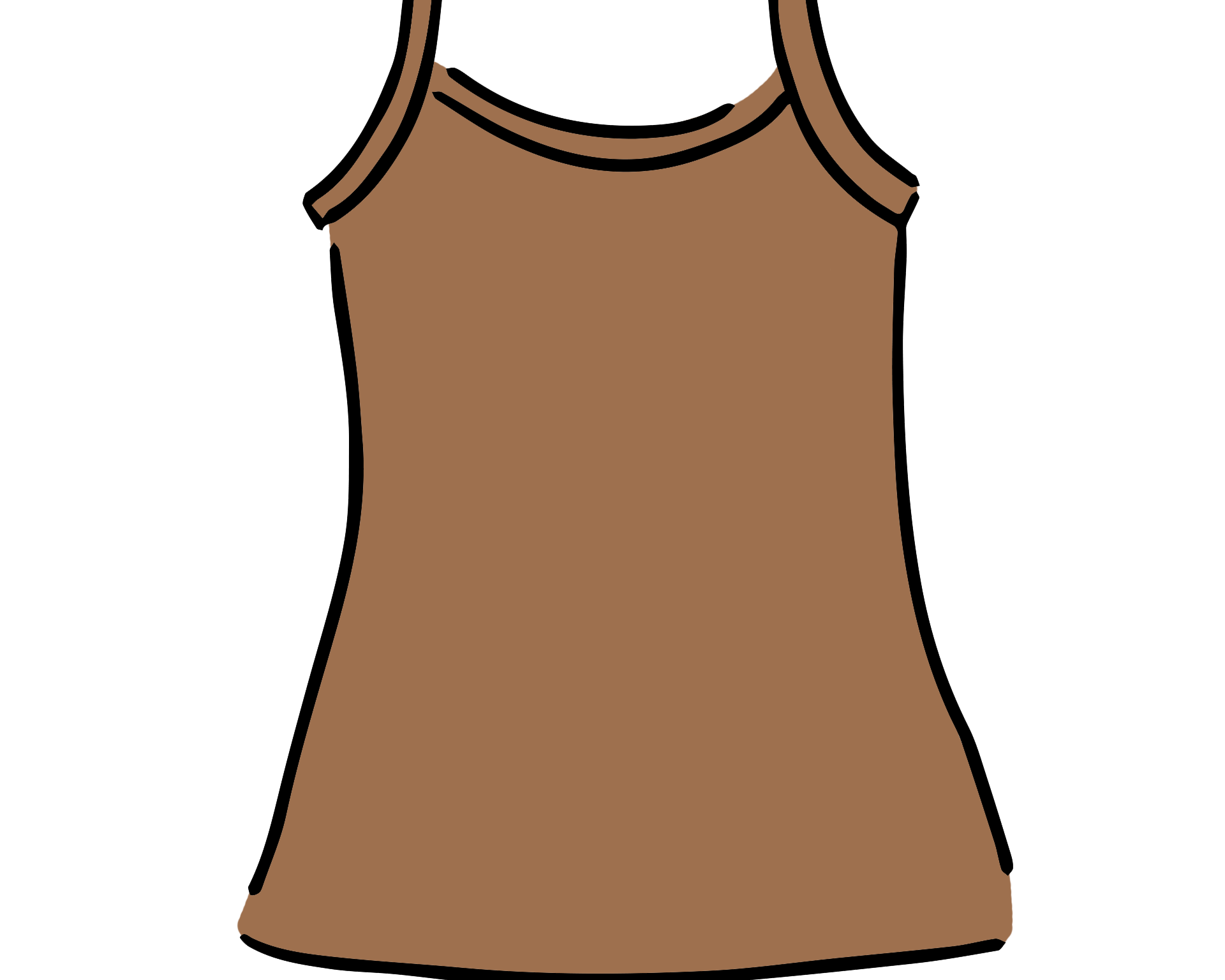 Drawing of Thunderpants Camisole in Hazelnut color.