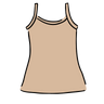 Drawing of Thunderpants Camisole in Pine Nut - lighter tan color.