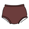 Drawing of Thunderpants Original style underwear in Chestnut.