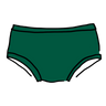 Drawing of Thunderpants Hipster style underwear in Emerald Green.