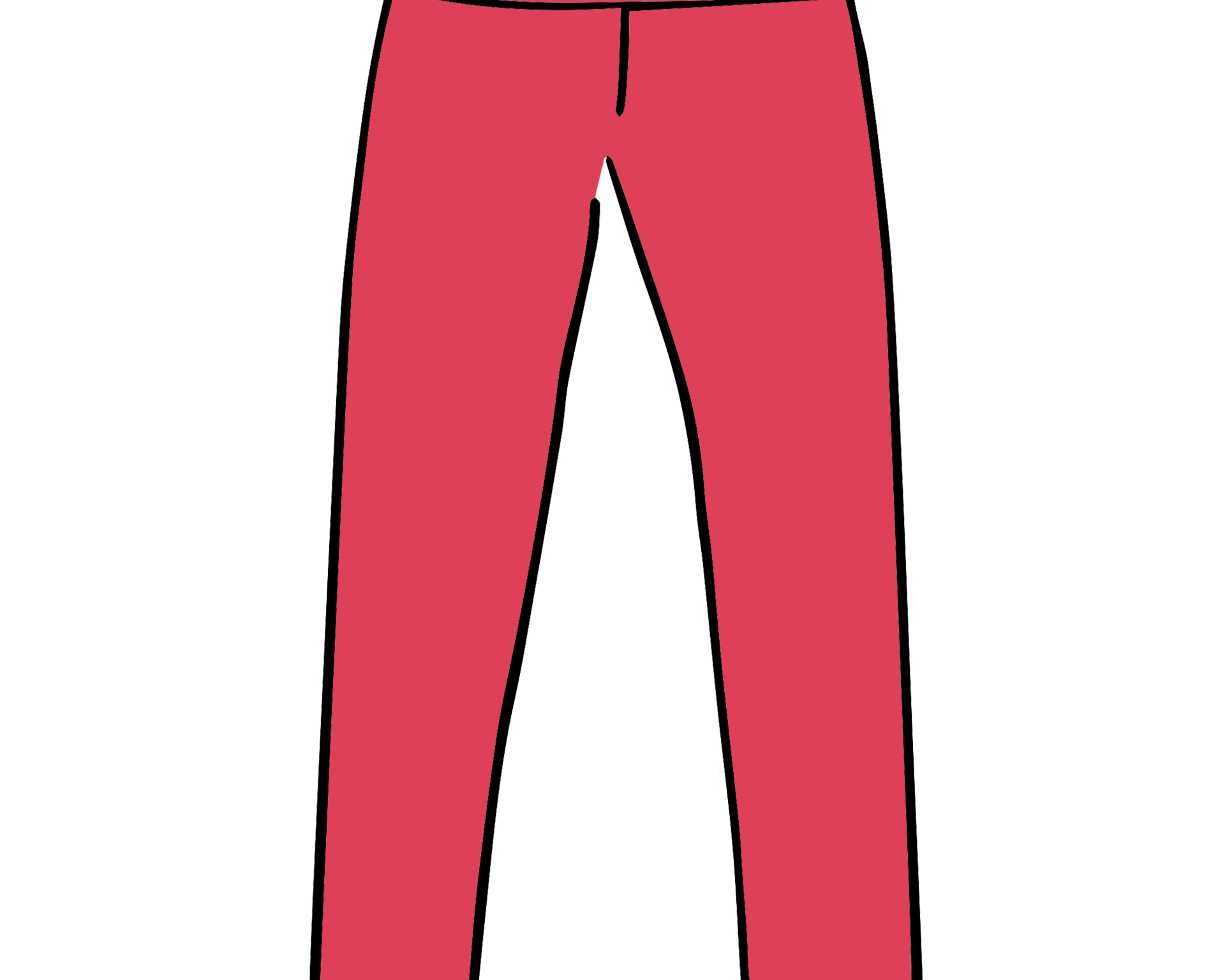Drawing of Thunderpants Extra Long Length Leggings in Pomegranate Punch.