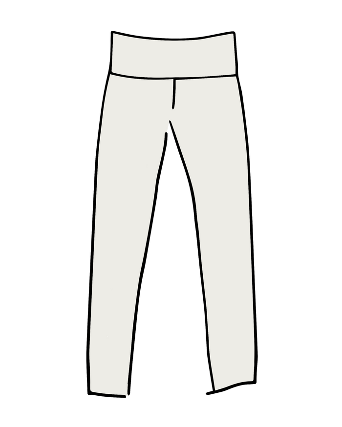 Drawing of Thunderpants Extra Long Leggings in Plain Vanilla.