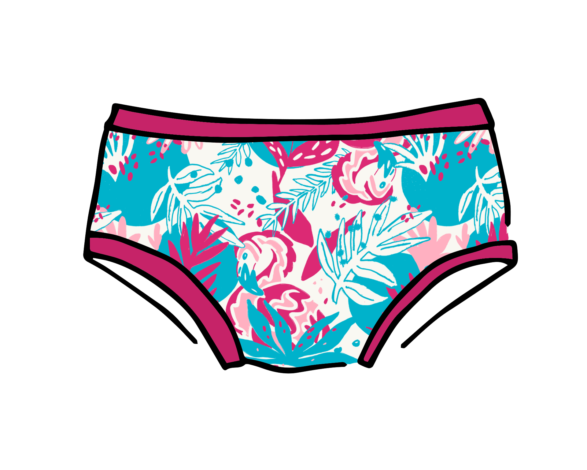 Drawing of Thunderpants Kids Original style underwear in Finding Flamingo.