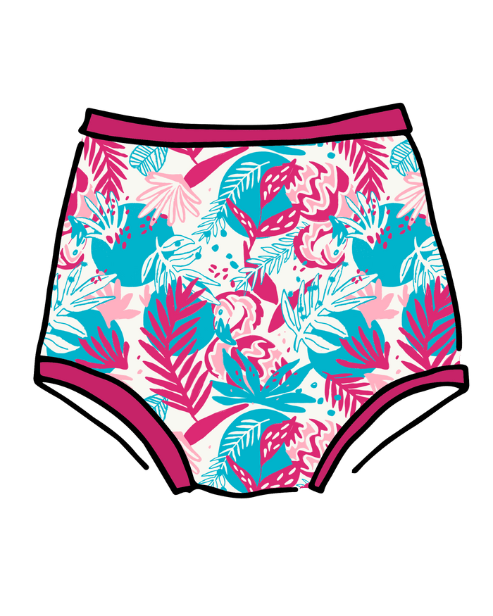 Drawing of Thunderpants Sky Rise style underwear in Finding Flamingo.