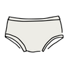 Drawing of Thunderpants Hipster style underwear in Plain Vanilla.