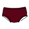 Drawing of Thunderpants Hipster style underwear in Cabern-YAY - a deep wine red color.