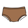 Drawing of Thunderpants Hipster style underwear in Hazelnut color.