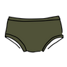 Drawing of Thunderpants Hipster style underwear in Pickled Green.
