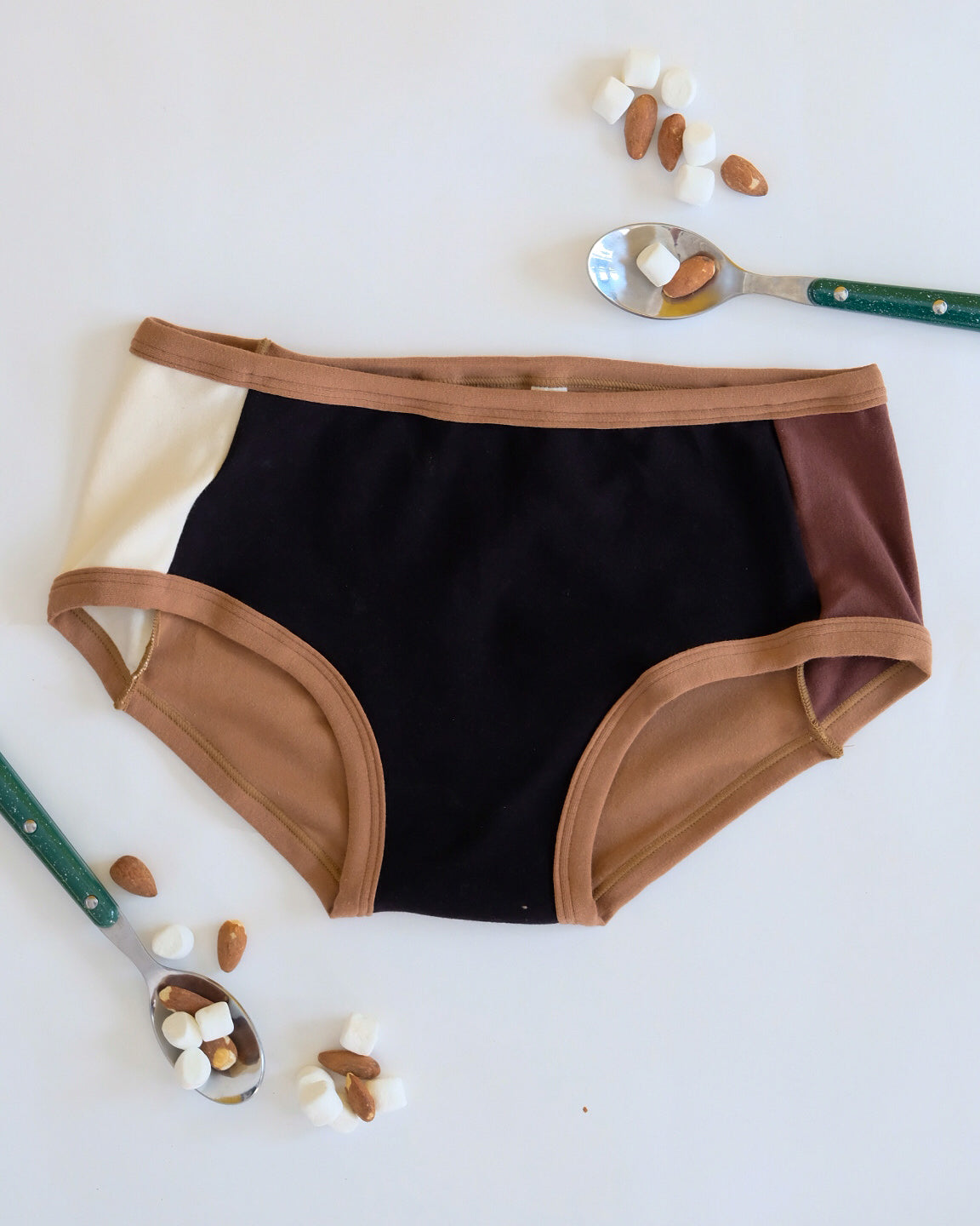 Flat lay of Thunderpants Hipster Panel Pants style underwear in Rocky Road - a mix of all our neutral colors.