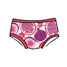 Drawing of Thunderpants Kids style underwear in Two Fruits print. 