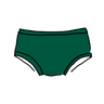 Drawing of Thunderpants Kids underwear in Emerald Green.