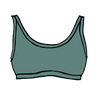 Drawing of Swimwear Top in Lichen Green.