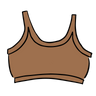 Drawing of Thunderpants Longline Bra in Hazelnut color.