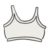 Drawing of Thunderpants organic cotton Longline Bra in Plain Vanilla.