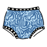 Drawing of Thunderpants Original style underwear in Octo-Pants print.