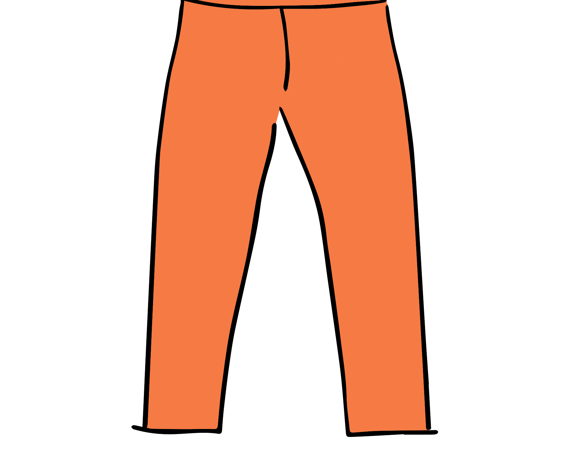 Drawing of Thunderpants 3/4 Leggings in Oregon Sunstone.