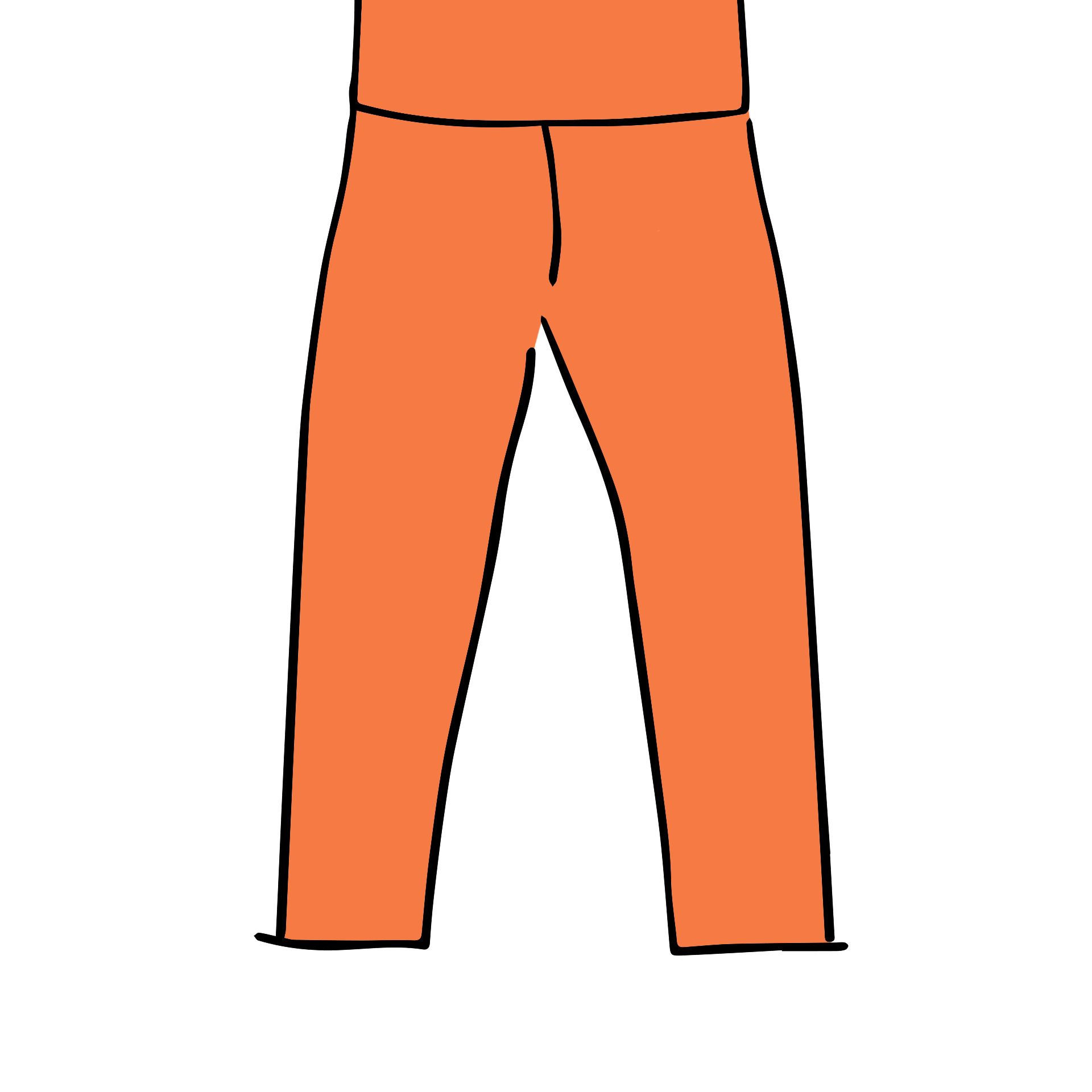 Drawing of Thunderpants 3/4 Leggings in Oregon Sunstone.