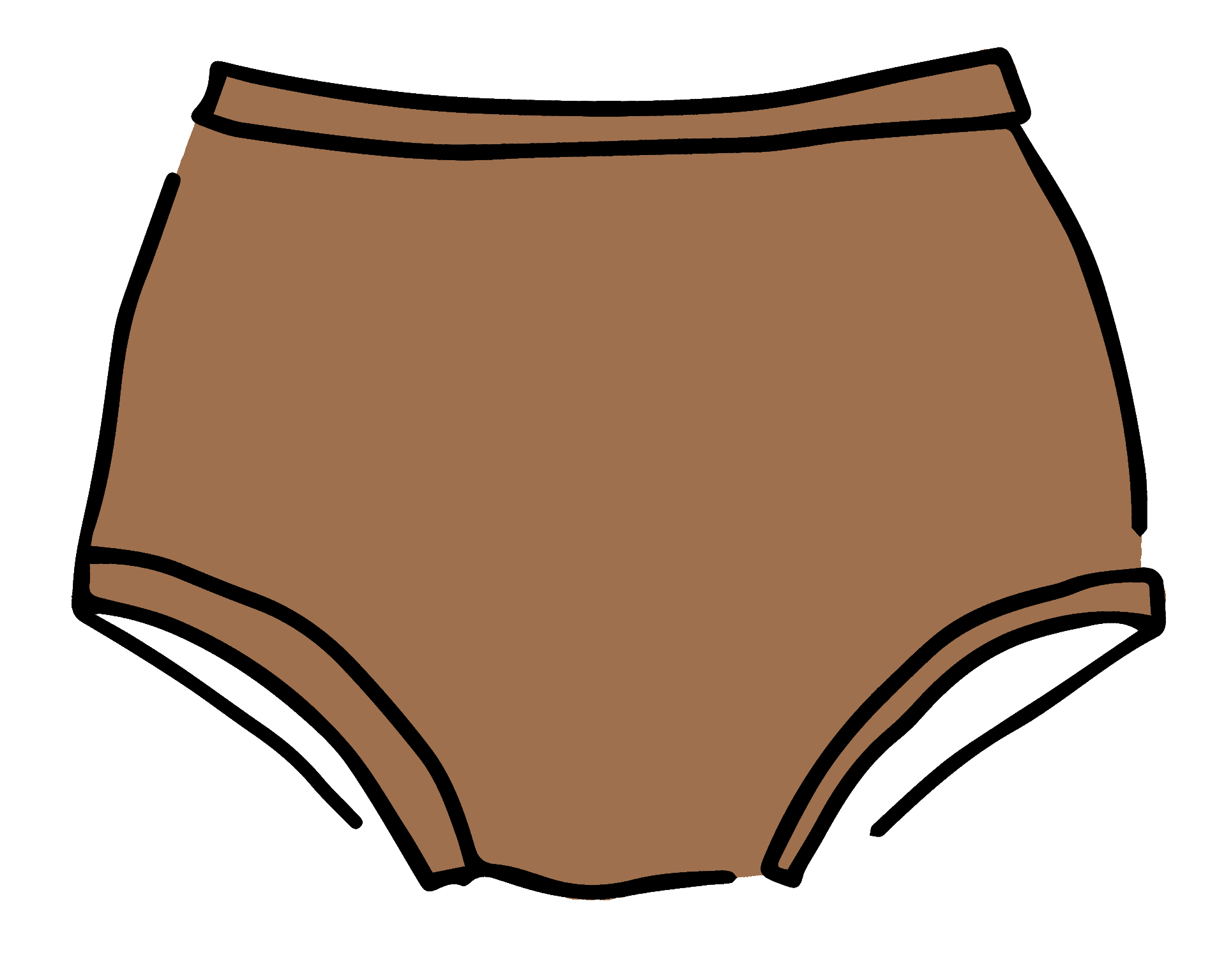 Drawing of Thunderpants Original style underwear in Hazelnut color.