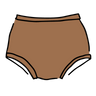 Drawing of Thunderpants Original style underwear in Hazelnut color.