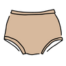 Drawing of Thunderpants Original style underwear in Pine Nut - lighter tan color.