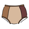 Drawing of Thunderpants Original Panel Pants style underwear in Rocky Road - a mix of all our neutral colors.