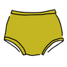 Drawing of Thunderpants Original style underwear in Star Fruit color - a chartreuse yellow.
