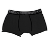 Drawing of Thunderpants Boxer Brief style underwear in Plain Black.