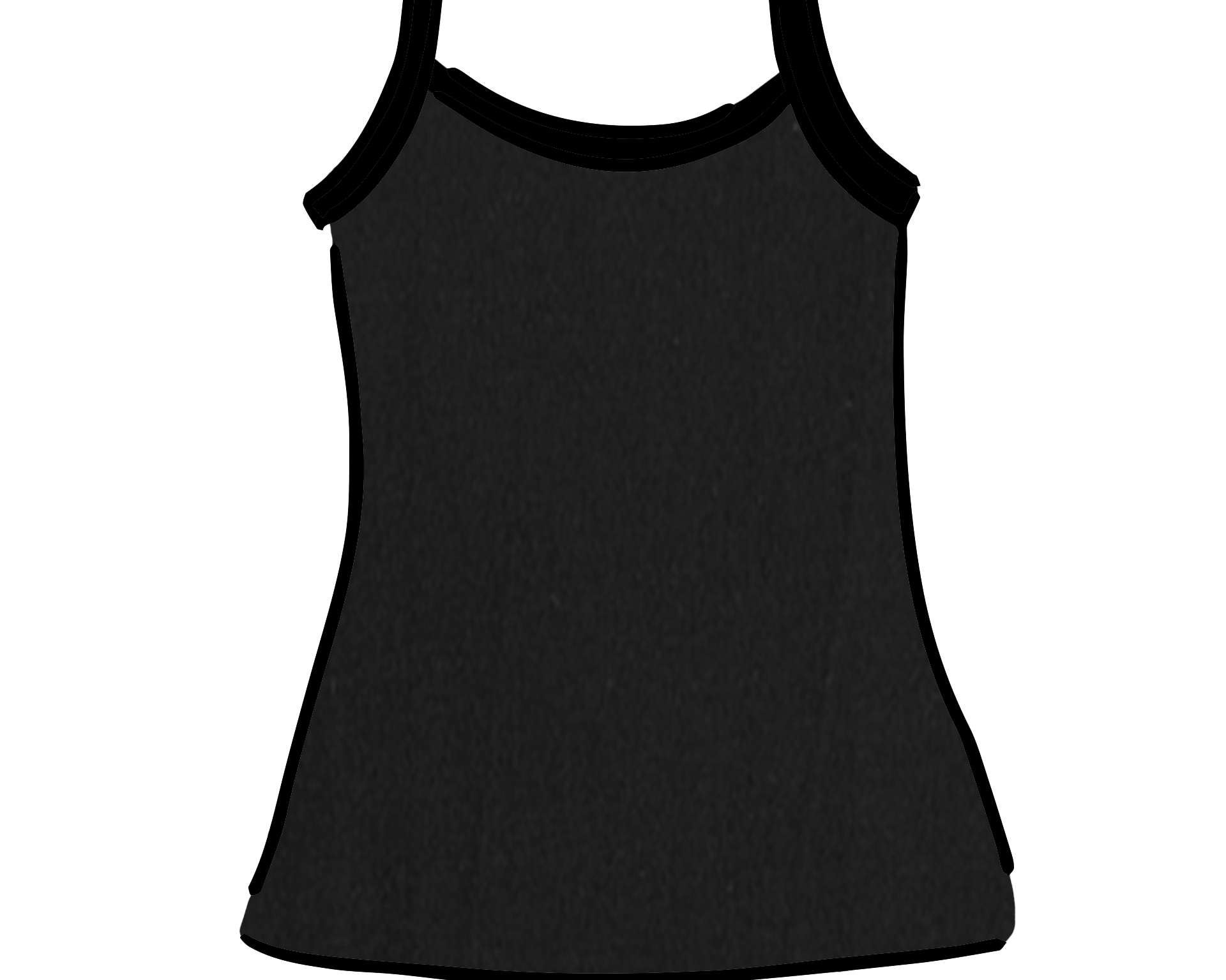 Drawing of Thunderpants Camisole in Plain Black.