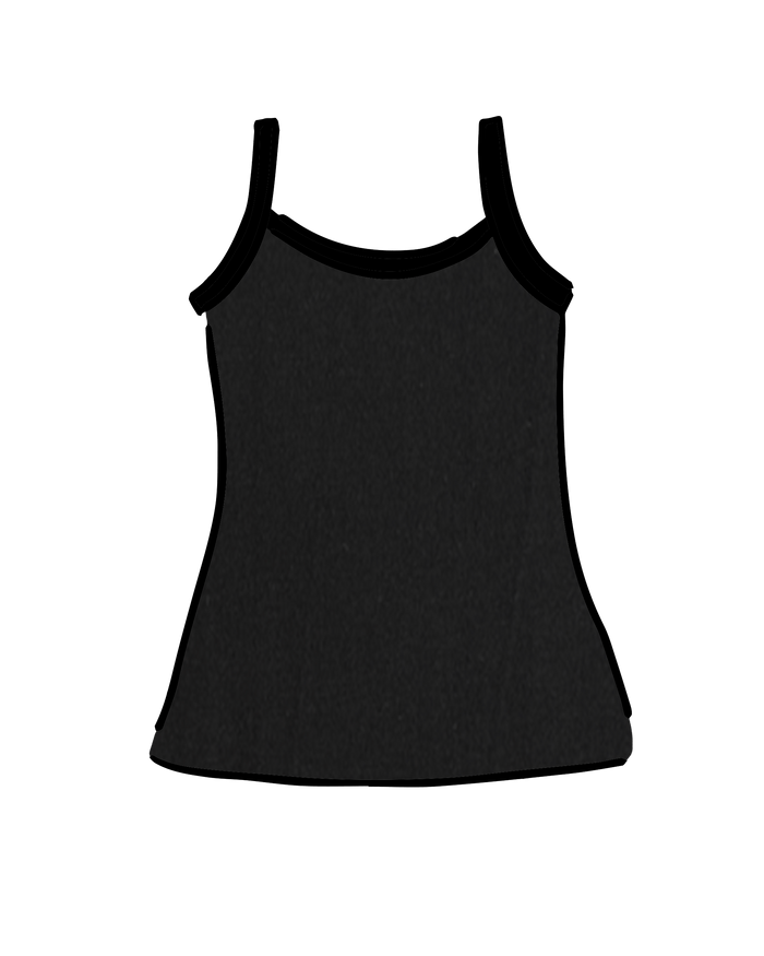 Drawing of Thunderpants Camisole in Plain Black.