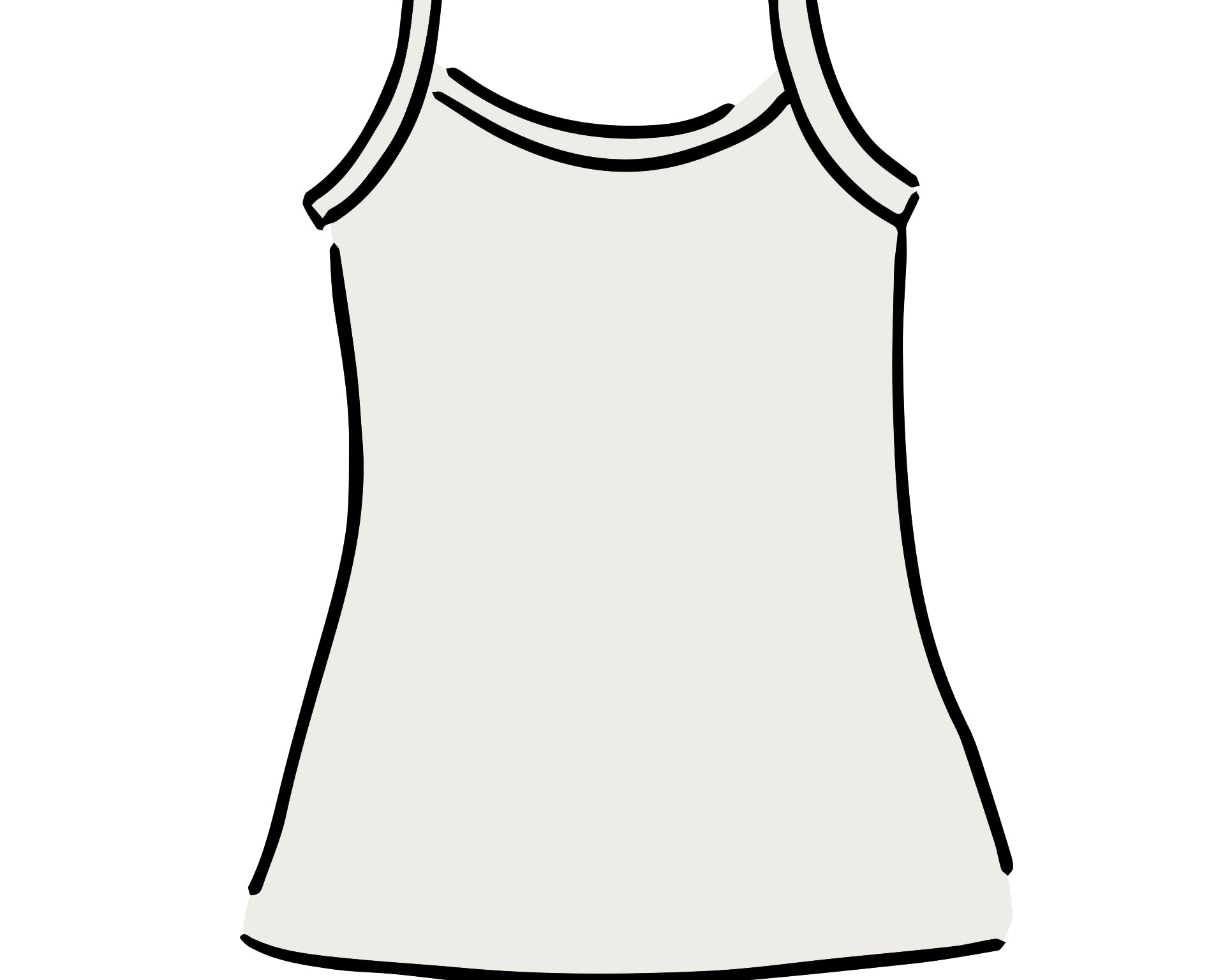 Drawing of Thunderpants organic cotton Camisole in Plain Vanilla.