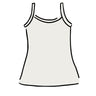 Drawing of Thunderpants organic cotton Camisole in Plain Vanilla.
