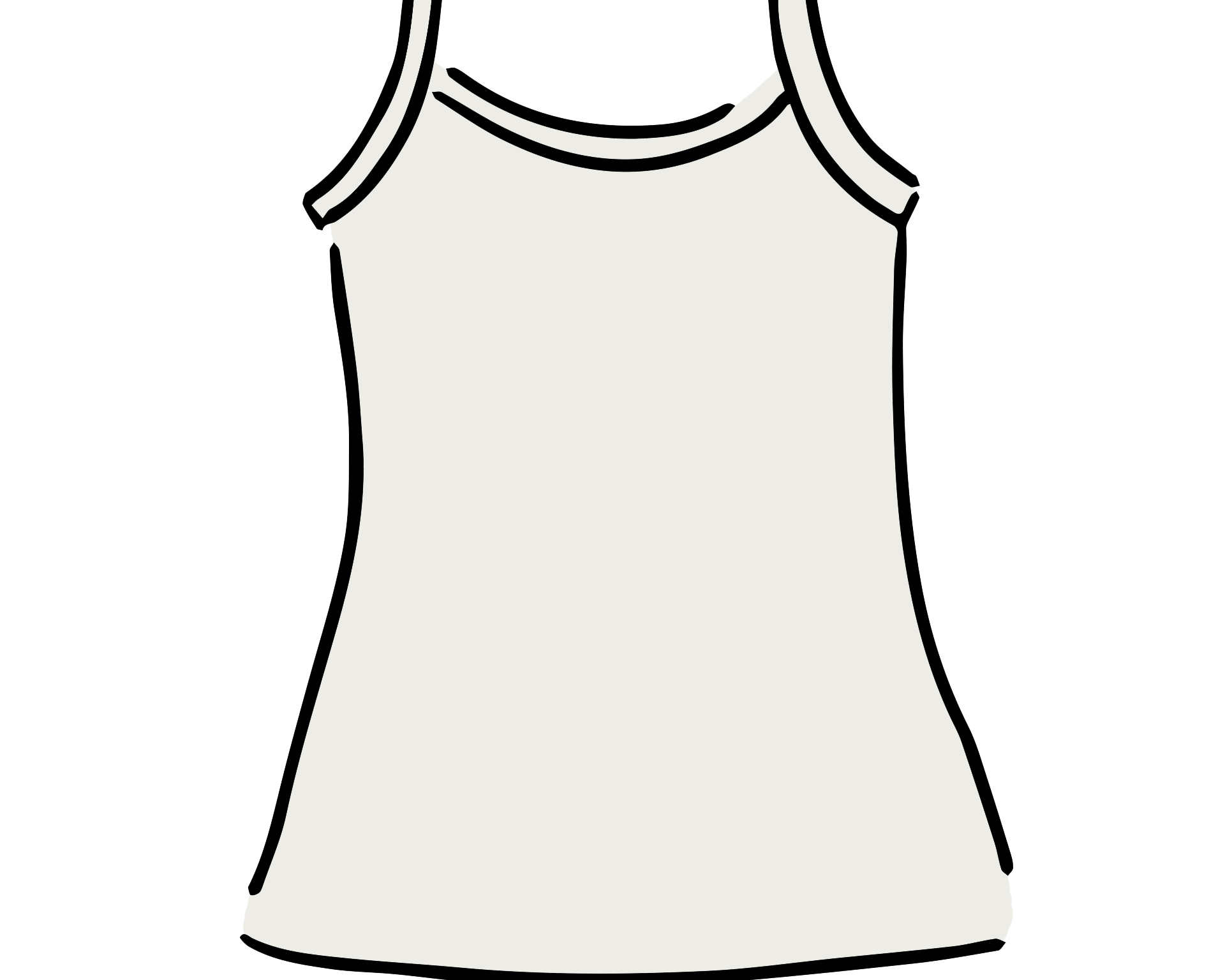 Drawing of Thunderpants Camisole in Plain Vanilla.