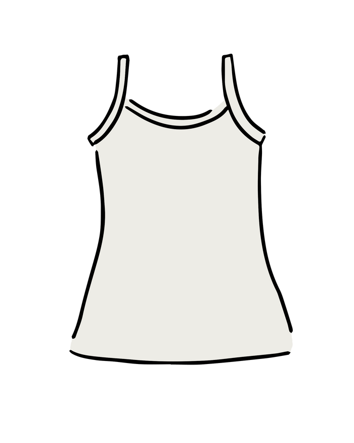 Drawing of Thunderpants Camisole in Plain Vanilla.