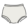 Drawing of Thunderpants Original style underwear in Plain Vanilla.