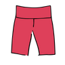 Drawing of Thunderpants Bike Shorts in Pomegranate.