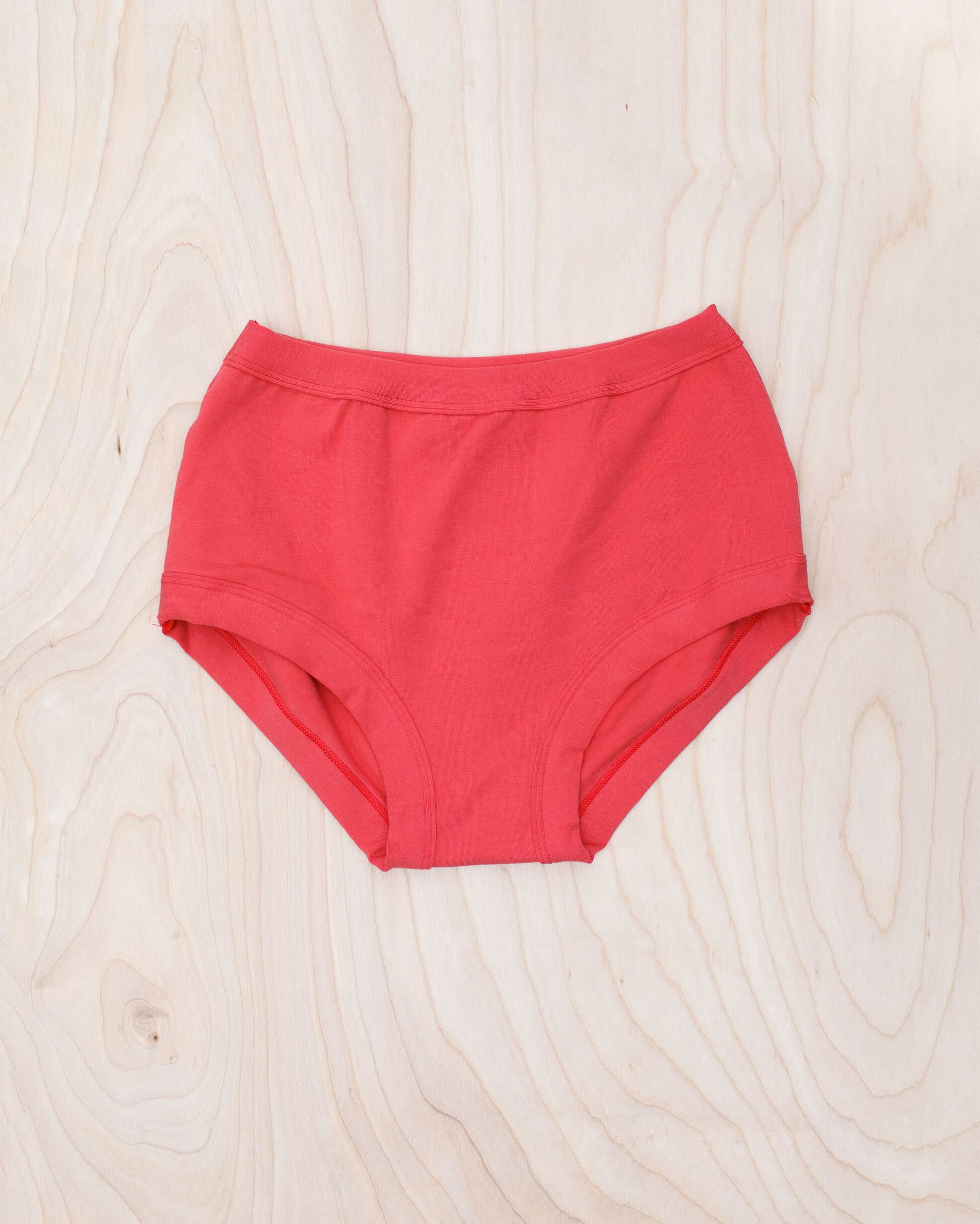 Flat lay of Thunderpants Original style underwear in Pomegranate Punch color.