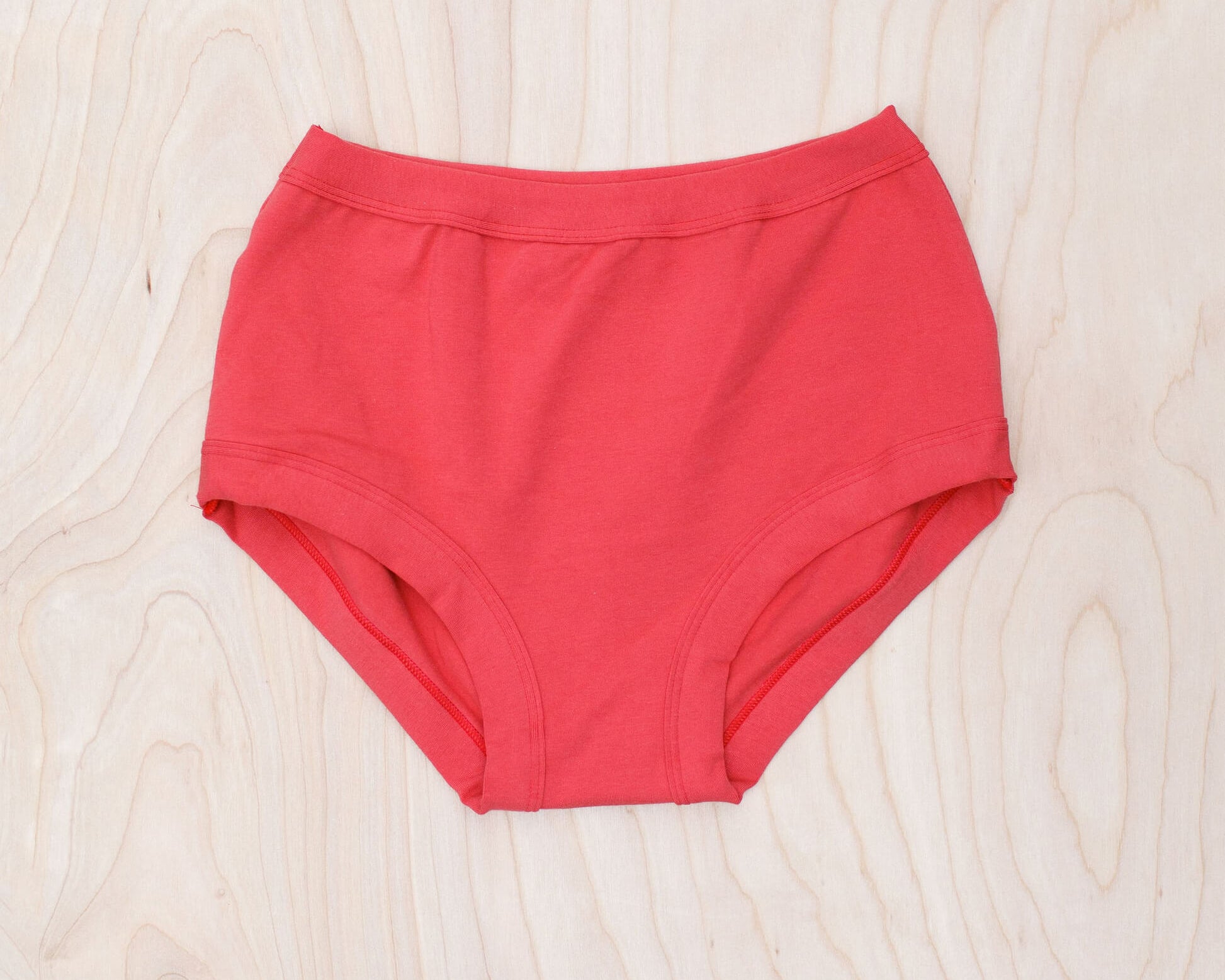 Flat lay of Thunderpants Original style underwear in Pomegranate Punch color.