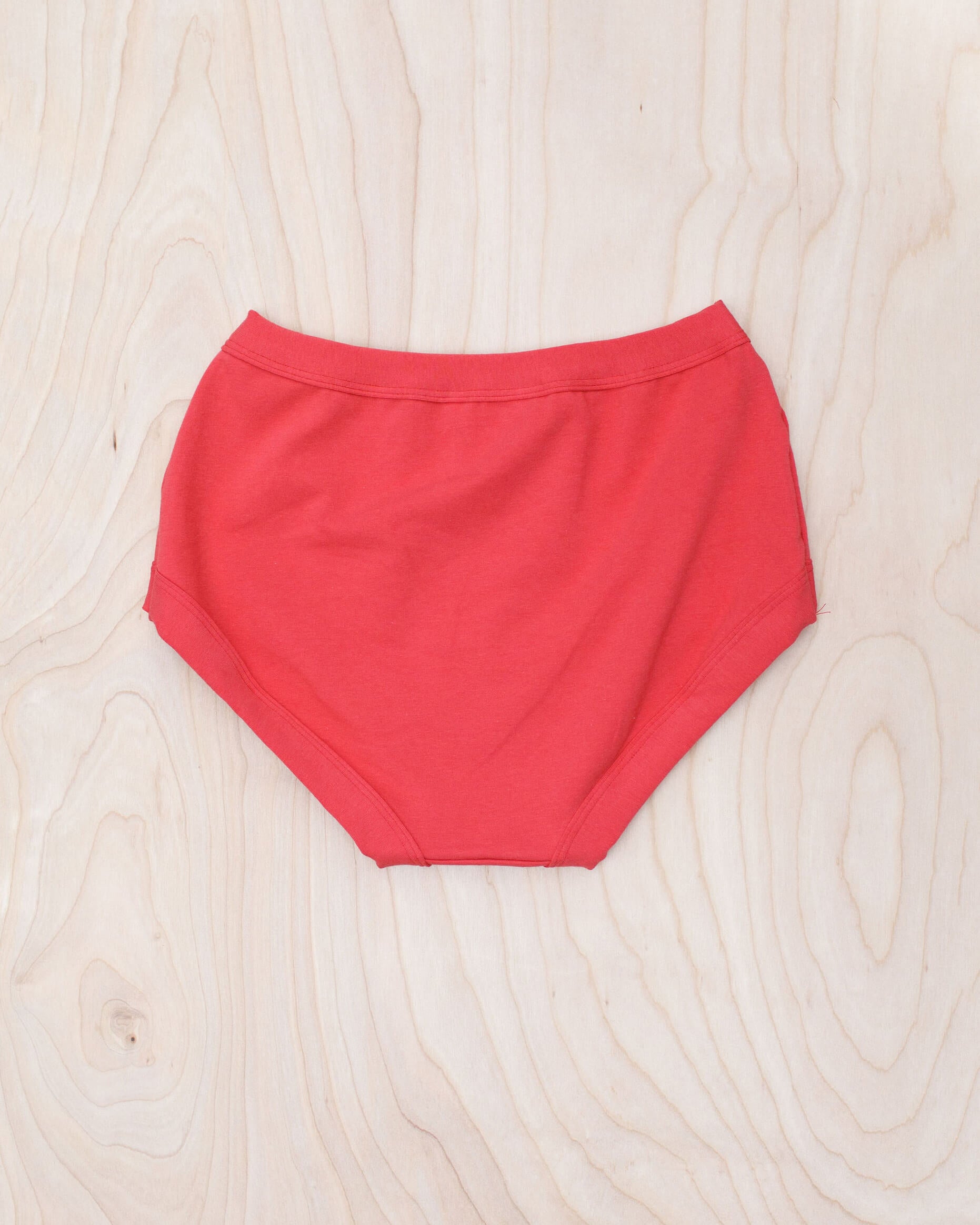 Flat lay of Thunderpants Original style underwear in Pomegranate Punch color.