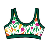 Drawing of Thunderpants Bralette in Root Veggies print.