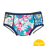 Drawing of Thunderpants Scrap Panel Pants Hipster style underwear.