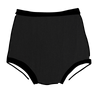 Drawing of Thunderpants Sky Rise style underwear in Plain Black.