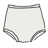 Drawing of Thunderpants Sky Rise style underwear in Plain Vanilla.