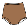 Drawing of Thunderpants Sky Rise style underwear in Hazelnut color.