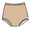 Drawing of Thunderpants Sky Rise style underwear in Pine Nut - lighter color tan.