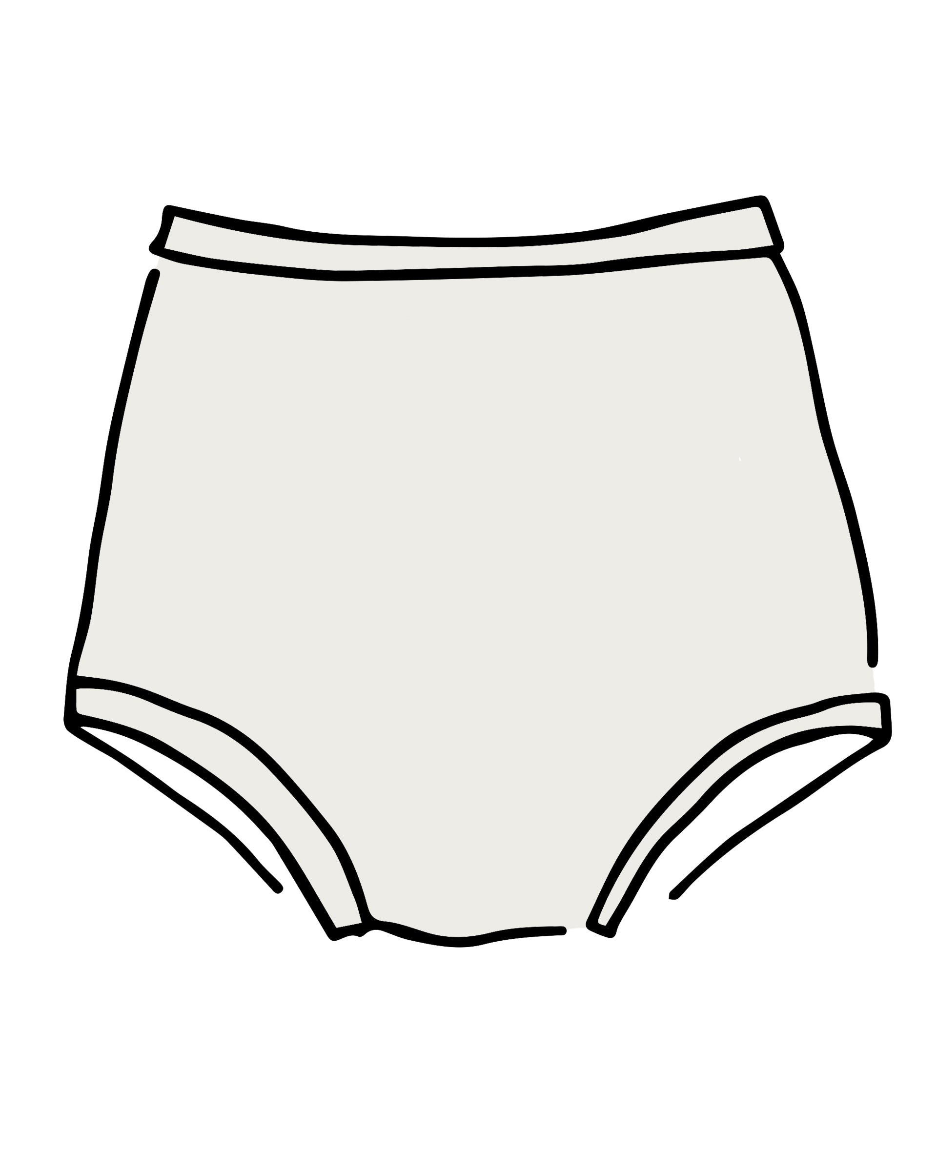 Drawing of Thunderpants organic cotton 