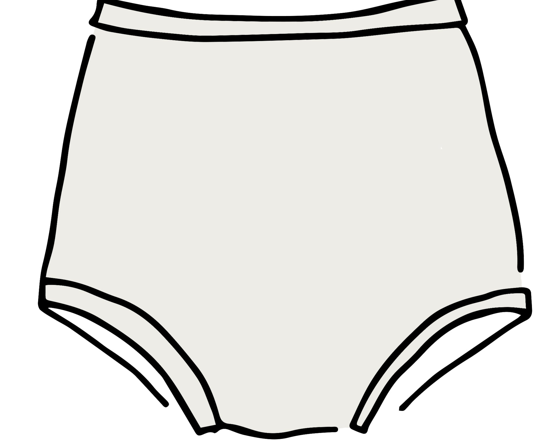 Drawing of Thunderpants organic cotton 