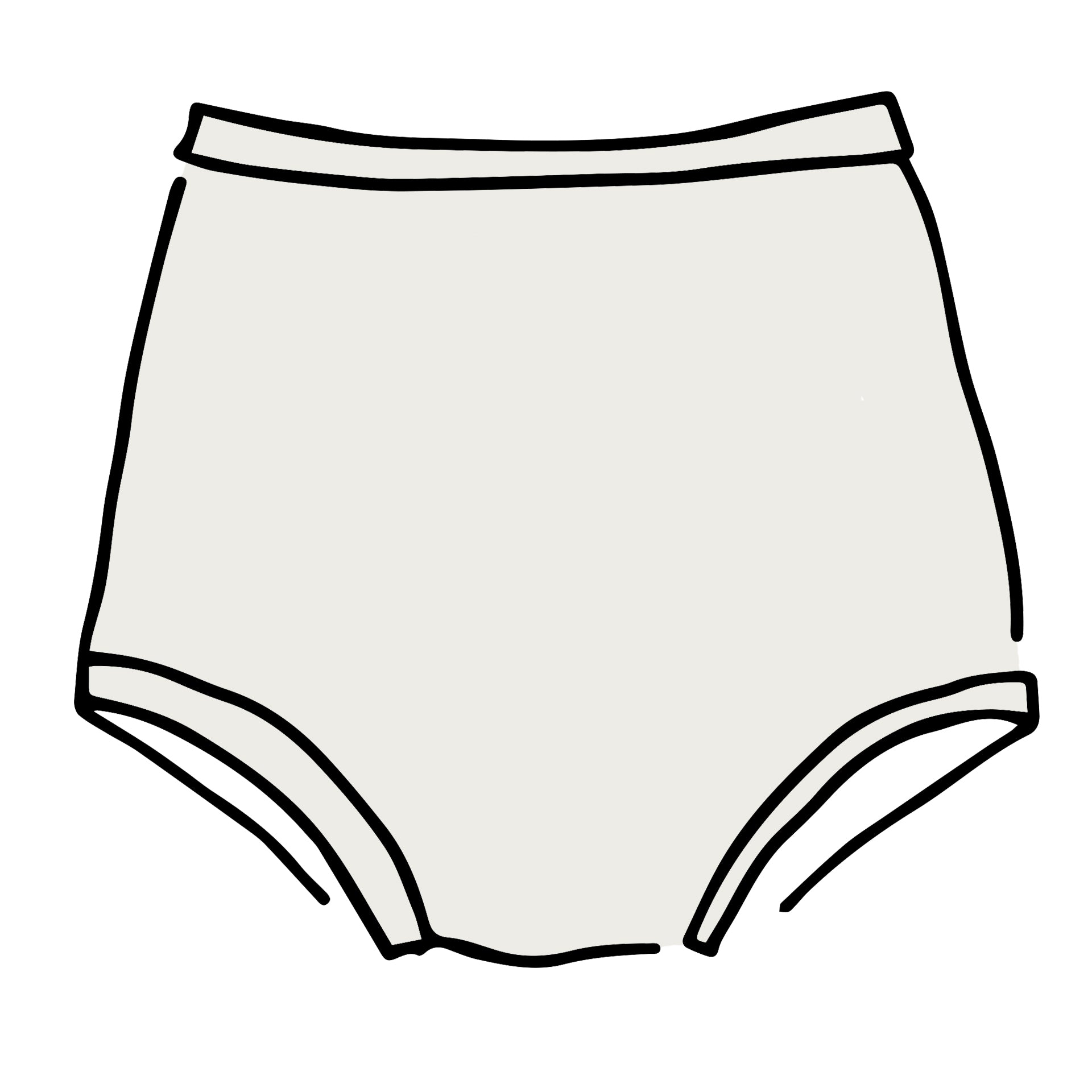 Drawing of Thunderpants organic cotton 