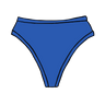 Drawing of Thunderpants Organic Cotton Thong style underwear in Blueberry Blue.