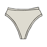 Drawing of Thunderpants Organic Cotton Thong style underwear in Plain Vanilla.